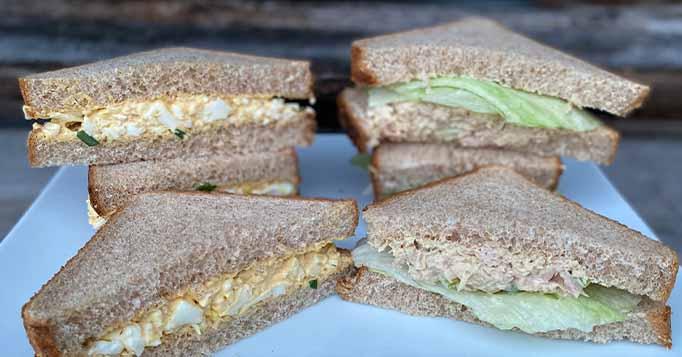 Sizzled Tuna Salad Sandwich or Egg Salad Sandwich